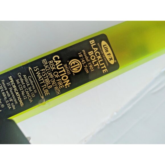 Vintage Black UV Light 18 inches long LiteFX Model 1901 BlackLite Bolt - Picture 6 of 14